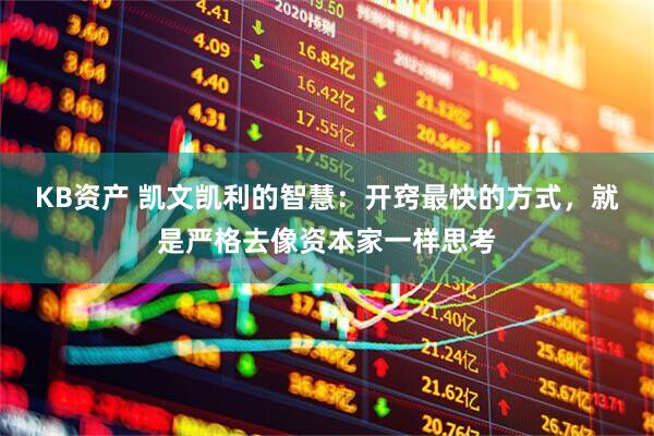 KB资产 凯文凯利的智慧：开窍最快的方式，就是严格去像资本家一样思考