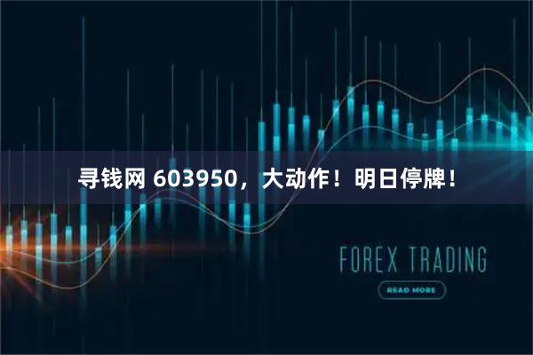 寻钱网 603950，大动作！明日停牌！