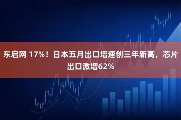东启网 17%！日本五月出口增速创三年新高，芯片出口激增62%